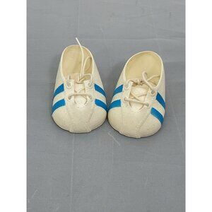 Cabbage Patch Kids Doll Sneakers White & Blue Striped Shoes Vintage